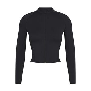 NWT NikeSKIMS Matte Dri-Fit Mock Neck Full Zip Jacket Obsidian - L